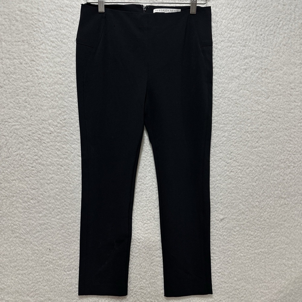 Veronica Beard Scuba Slim-Fit Black Pants Women's Size 6 Made In USA